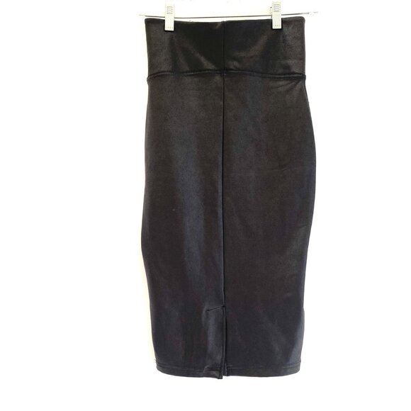 NWT Spanx Womens Faux Leather Pencil Skirt Size S Very Black High Waist 20190R - Picture 2 of 8
